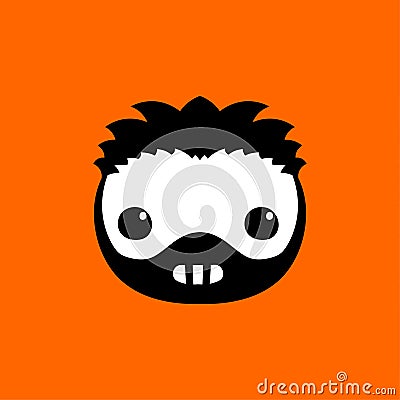 Halloween pop culture terror vector emoji icons set Stock Photo