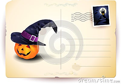 Halloween postcard Vector Illustration