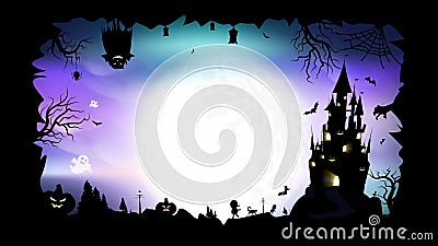 Halloween, poster, silhouette fantasy abstract background vector illustration Vector Illustration