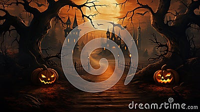 Halloween posters set illustration Cartoon Illustration
