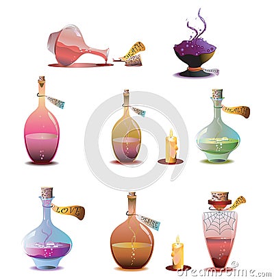 Halloween Potions Vector Illustration