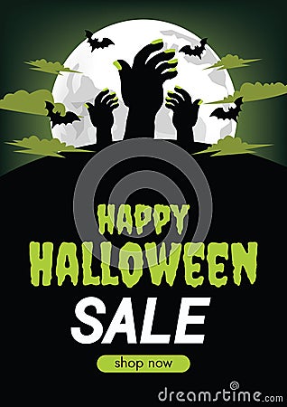 halloween promotion halloween sale Vector Illustration