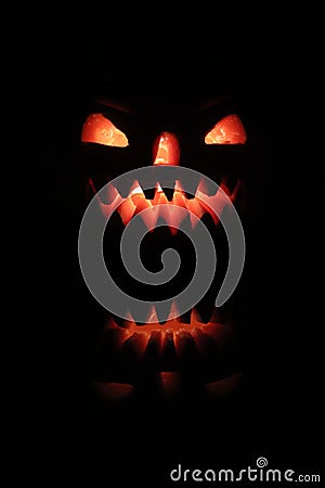 Halloween,the pumpkin, blak background Stock Photo