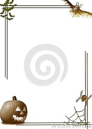 Halloween pumpkin border Stock Photo