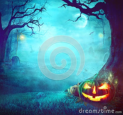 Halloween Spooky Background Stock Photo