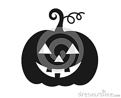 Halloween pumpkin Jack O Lantern icon Vector Illustration