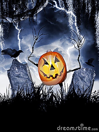 Halloween pumpkin king Stock Photo