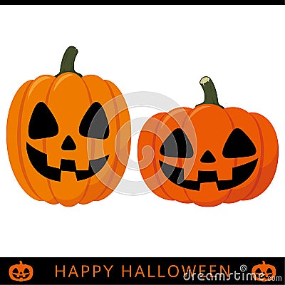 Halloween pumpkin lantern Vector Illustration