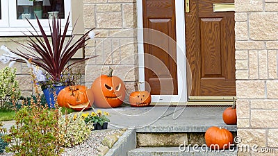 Halloween pumpkins Stock Photo