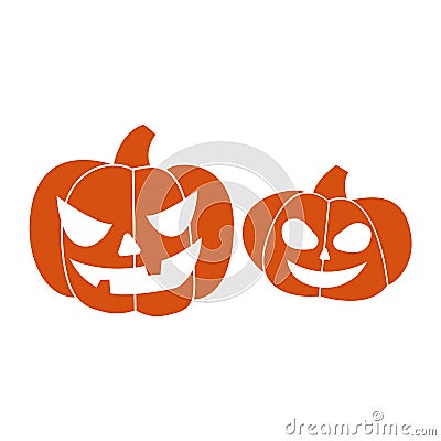 Halloween pumpkins illustration Vector Illustration