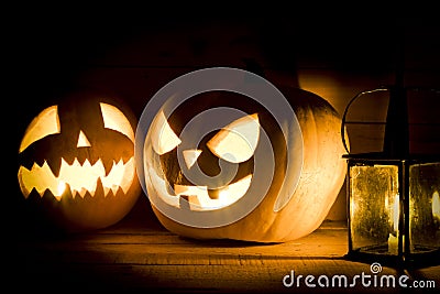 Halloween pumpkins Stock Photo