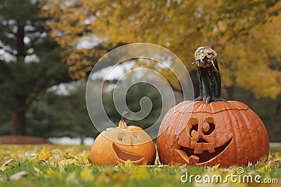 Halloween Pumpkins Stock Photo