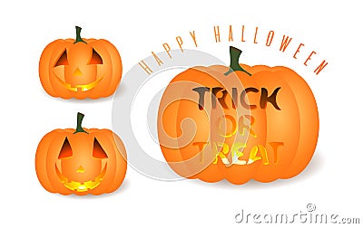 Halloween pumpkins Vector Illustration