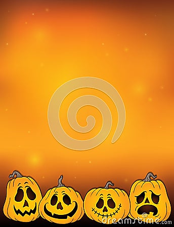 Halloween pumpkins thematics image 2 Vector Illustration