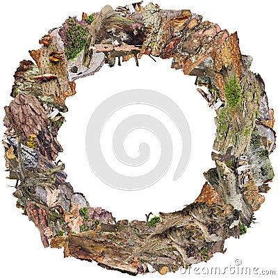 Halloween round wreath frame Stock Photo