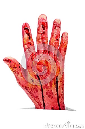 Halloween's amputated hand Stock Photo