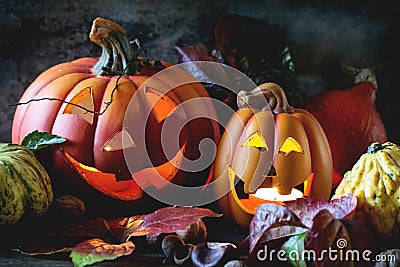 Halloween's pumpkins Stock Photo