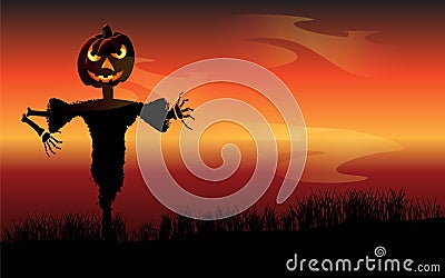 Halloween scarecrow Cartoon Illustration