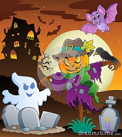 Halloween scarecrow theme image 3 Vector Illustration