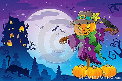 Halloween scarecrow theme image 5 Vector Illustration