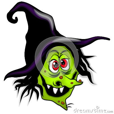 Halloween Scary Cartoon Witch Cartoon Illustration