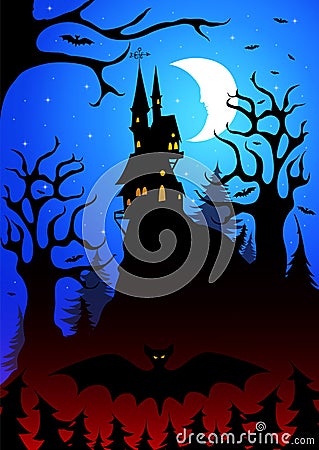 Halloween card Vector Illustration