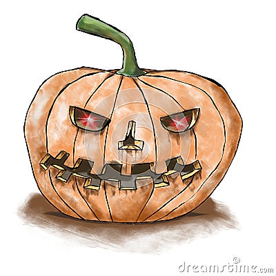 Halloween scary pumpkin Stock Photo