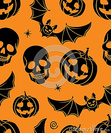 Halloween seamless Vector Illustration