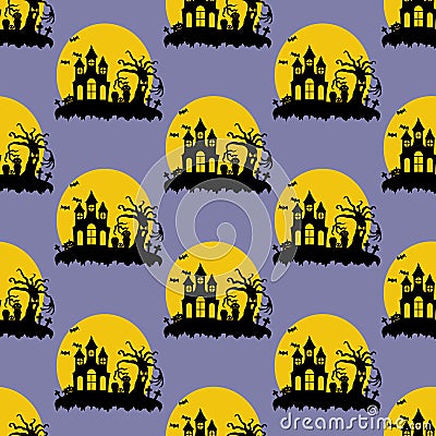 Halloween seamless pattern Vector Illustration