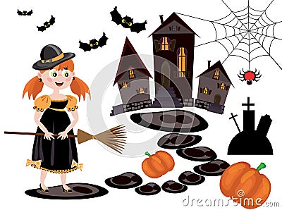 Halloween set Vector Illustration