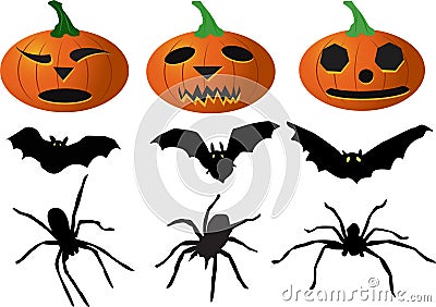 Halloween set for holliday Vector Illustration