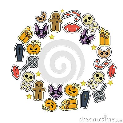 Halloween set icon Cartoon Illustration