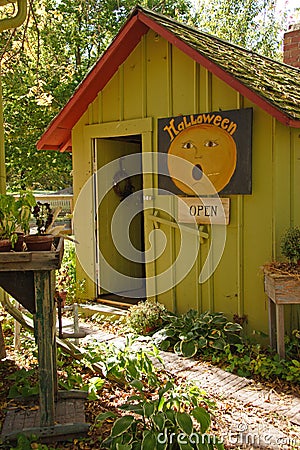 Halloween Shed Stock Photo