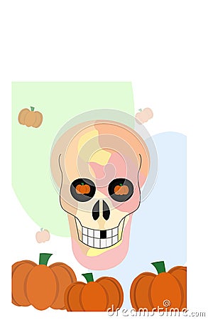 Halloween skull Vector Illustration