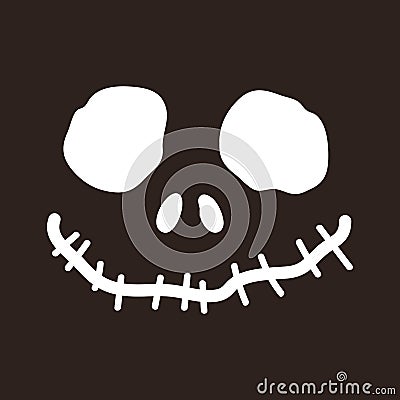 Halloween skull - vector illustration Vector Illustration