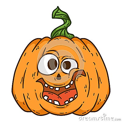 Halloween smiling pumpkin Vector Illustration