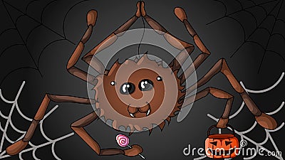 Halloween spider Vector Illustration