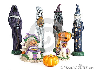 Halloween spooky ceramic family reunion Stock Photo