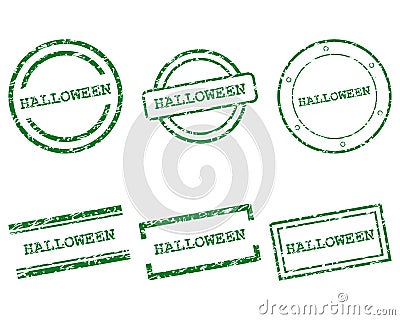 Halloween stamps Vector Illustration