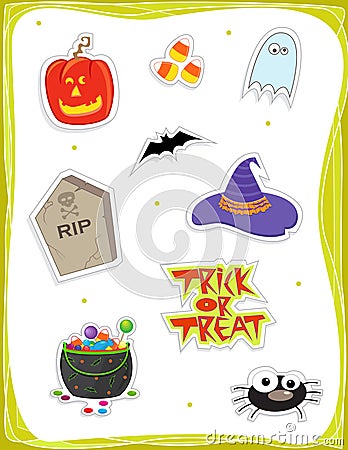 Halloween Symbols Vector Illustration