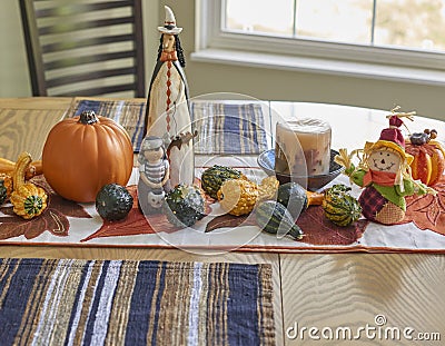 Halloween table decor Stock Photo