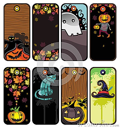 Halloween tags Vector Illustration