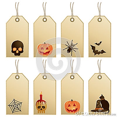 Halloween tags Vector Illustration