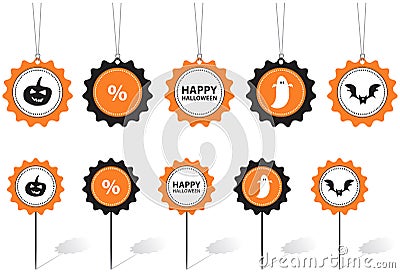 Halloween Tags Stock Photo