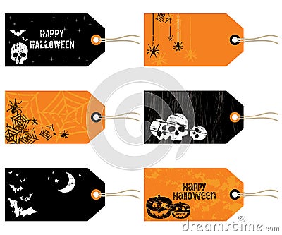 Halloween tags Vector Illustration