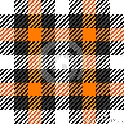 Halloween Tartan plaid. Scottish cage background Vector Illustration