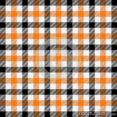 Halloween Tartan plaid. Scottish cage background Vector Illustration