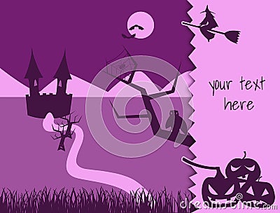 Halloween template for cards, letters and messages Stock Photo