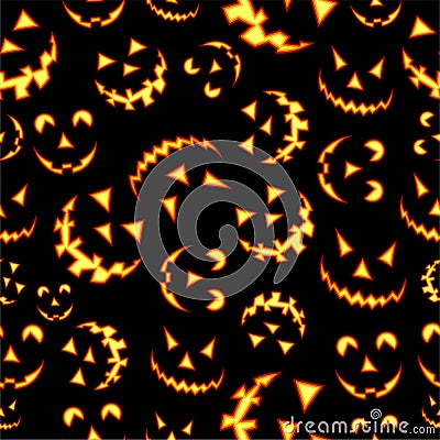 Halloween terror background pattern Vector Illustration