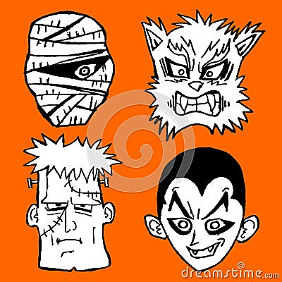 Halloween terror Vector Illustration